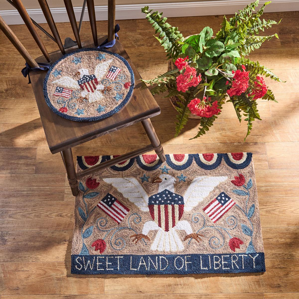 Redy エレガントフラワー クッション 60×60 Sweet Land of Liberty Hooked Chair pad | Park Designs